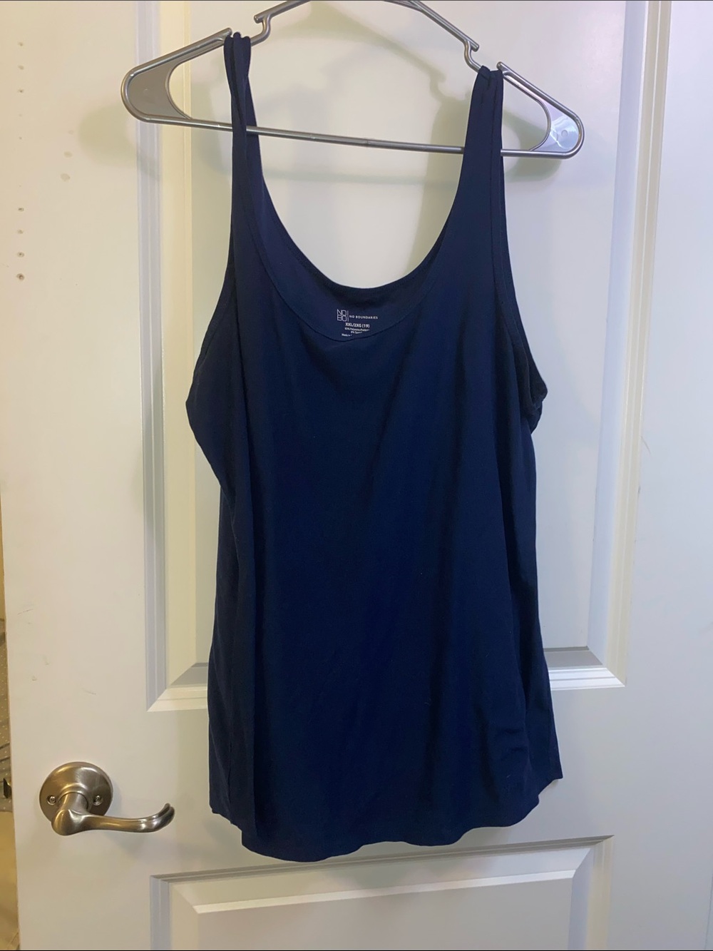 No Boundaries Navy Scoop Neck Tank Top